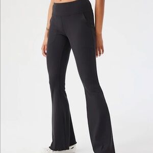 Outdoor Voices Black SuperForm Rib Flare Pant